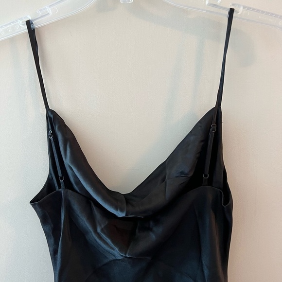 L'AGENCE NYLA COWL NECK MINI SLIP DRESS SILK CHARMEUSE - Picture 8 of 16